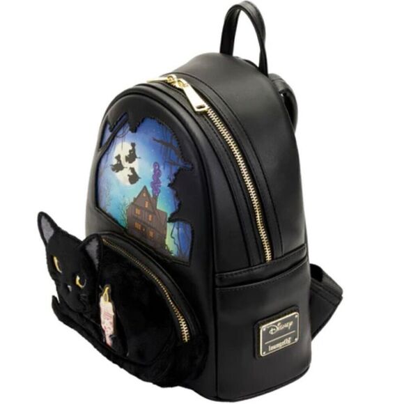 Hocus Pocus Binx Pocket Backpack & Candle Cardholder Loungefly NWT - Picture 3 of 10